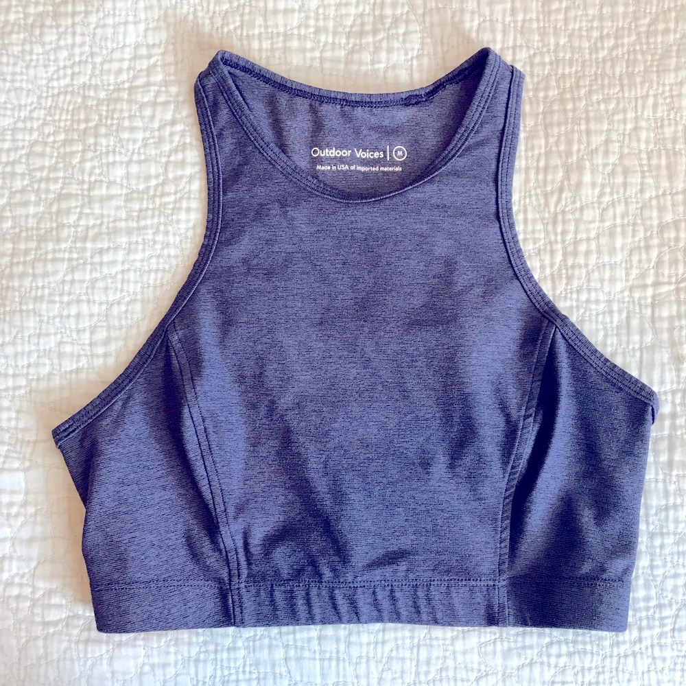 Outdoor Voices Athena Crop Top - Navy - M